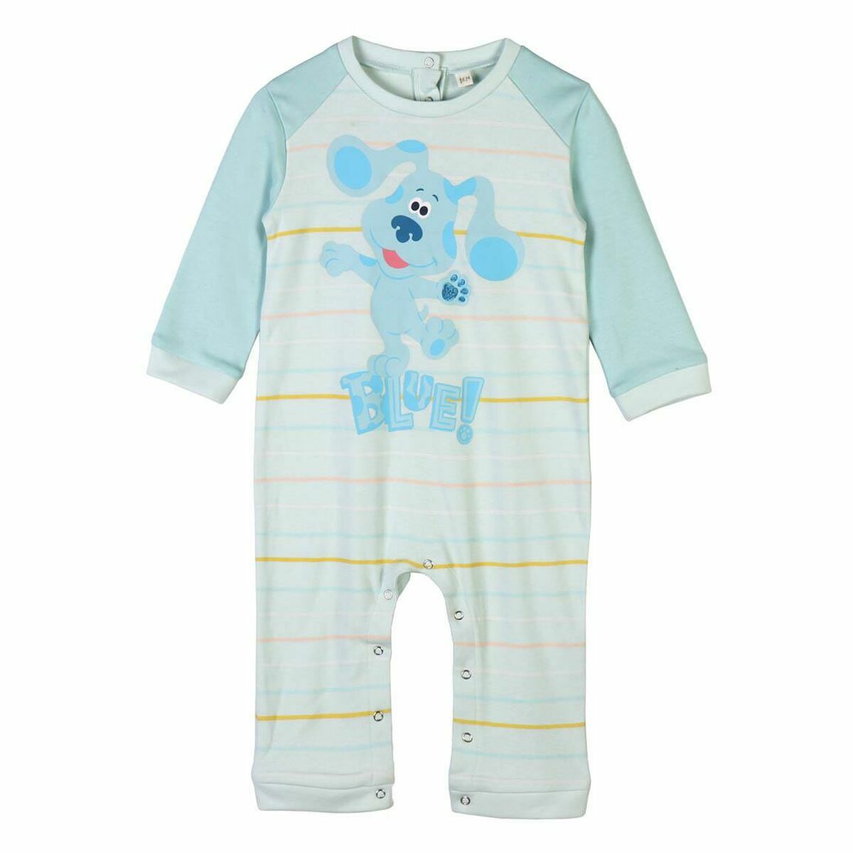 Langærmet sparkedragt til baby Blue Blå